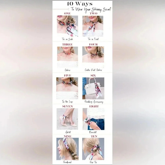 Bundle Of 8 Watercolor Ribbon  Scarf Set - Picture 6 of 14